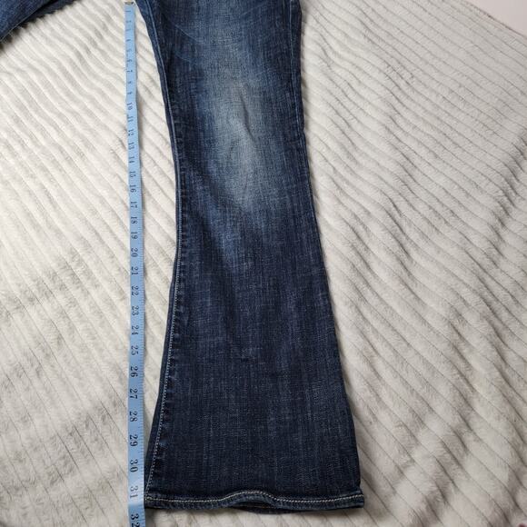 Rock & Republic Kasandra Jeans 12M Bootcut Blue Denim Mid Rise Studded Pockets - Picture 7 of 12